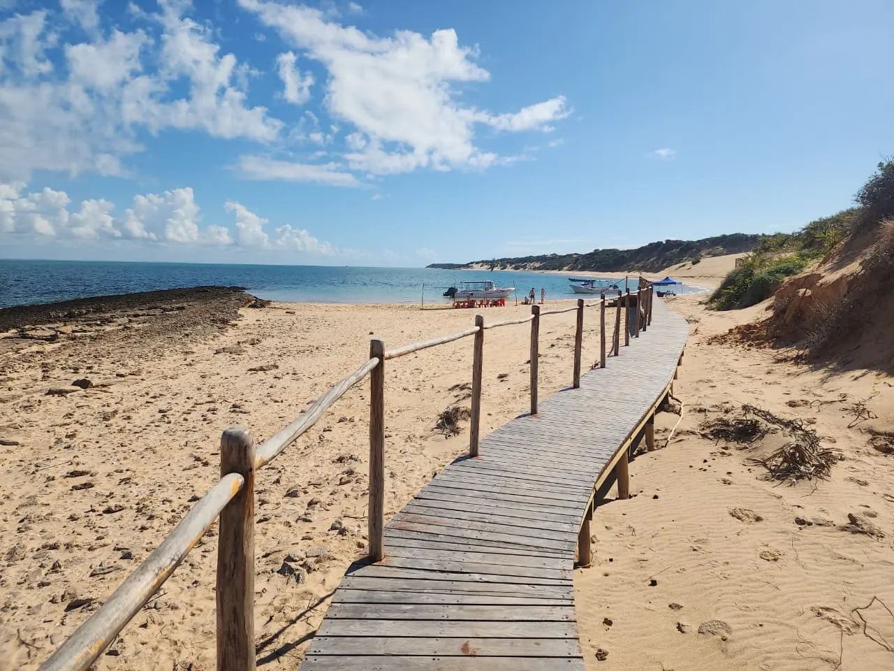 Bazaruto Island — The boardwalk down to the beach