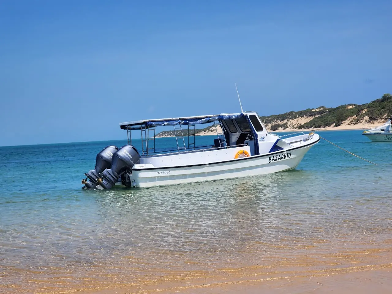 Bazaruto Island — The Bazaruto boat on the beach