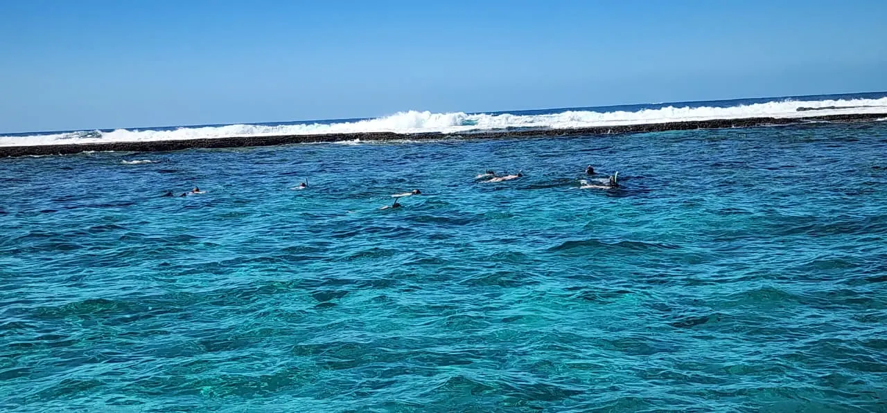Two Mile Reef — The reef and the surf offshore